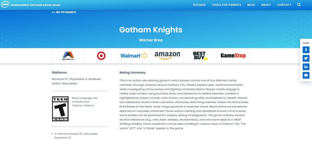 بازی ابرقهرمانی Gotham Knights برای نینتندو سوییچ